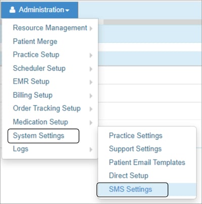 Cancel SMS Settings