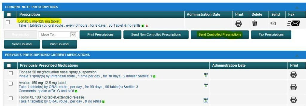EPCS Non-Controlled Med