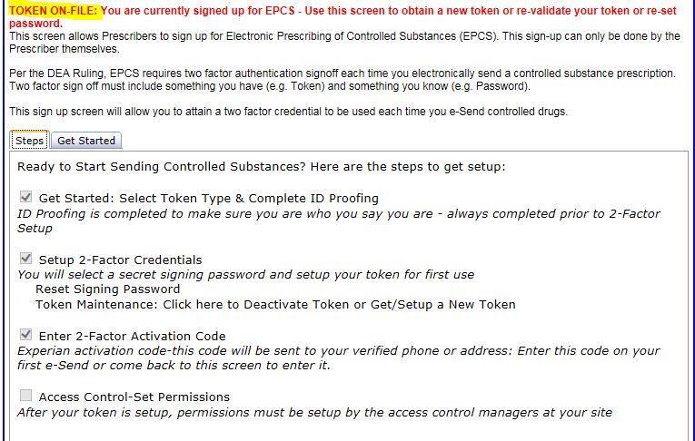 EPCS Permission