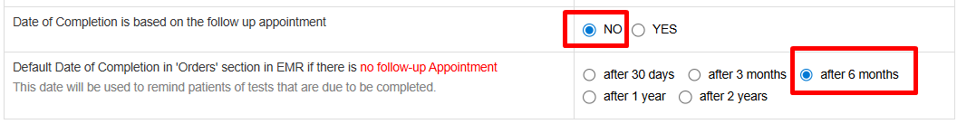 Expected DOC Setting