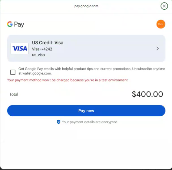 Review Google Pay details