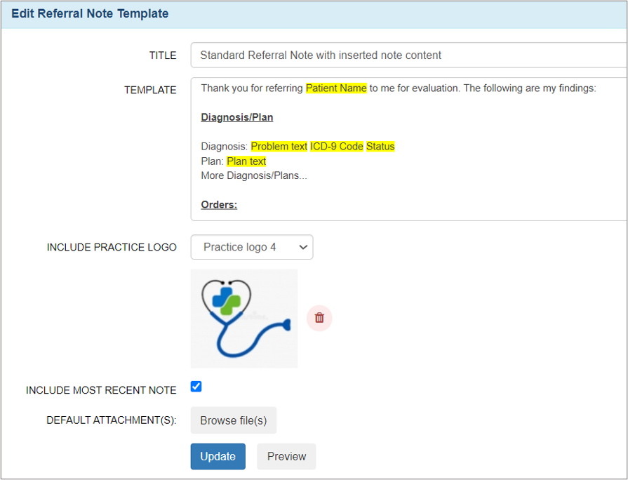 Referral Note Template