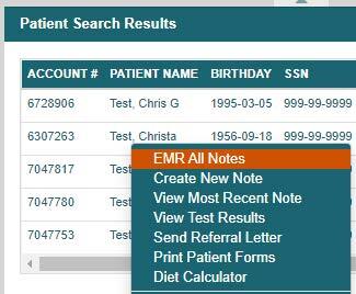 Upload Document EMR Dropdown