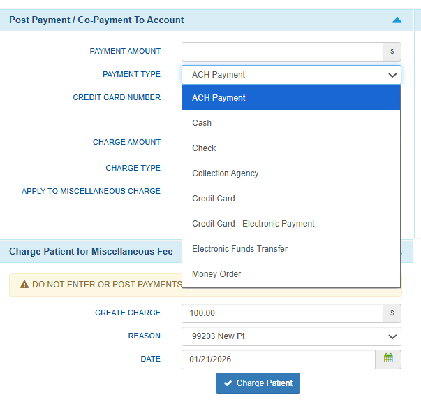 Select electronic payment