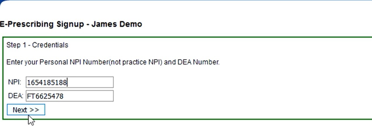 Electronic Routing Setup NPI and DEA Number