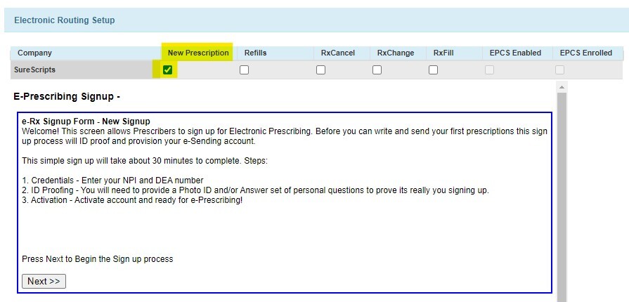Electronic Routing Setup