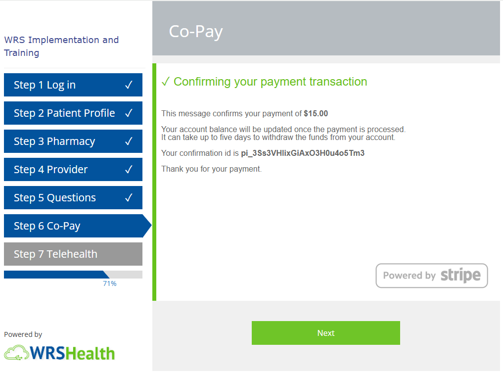 Confirm card details