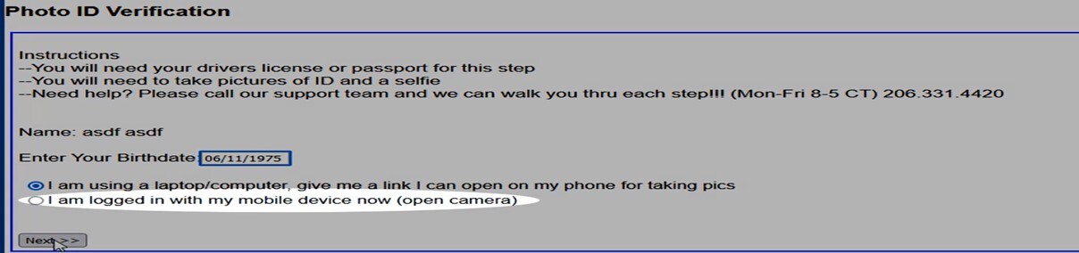 Photo ID Verification Terms