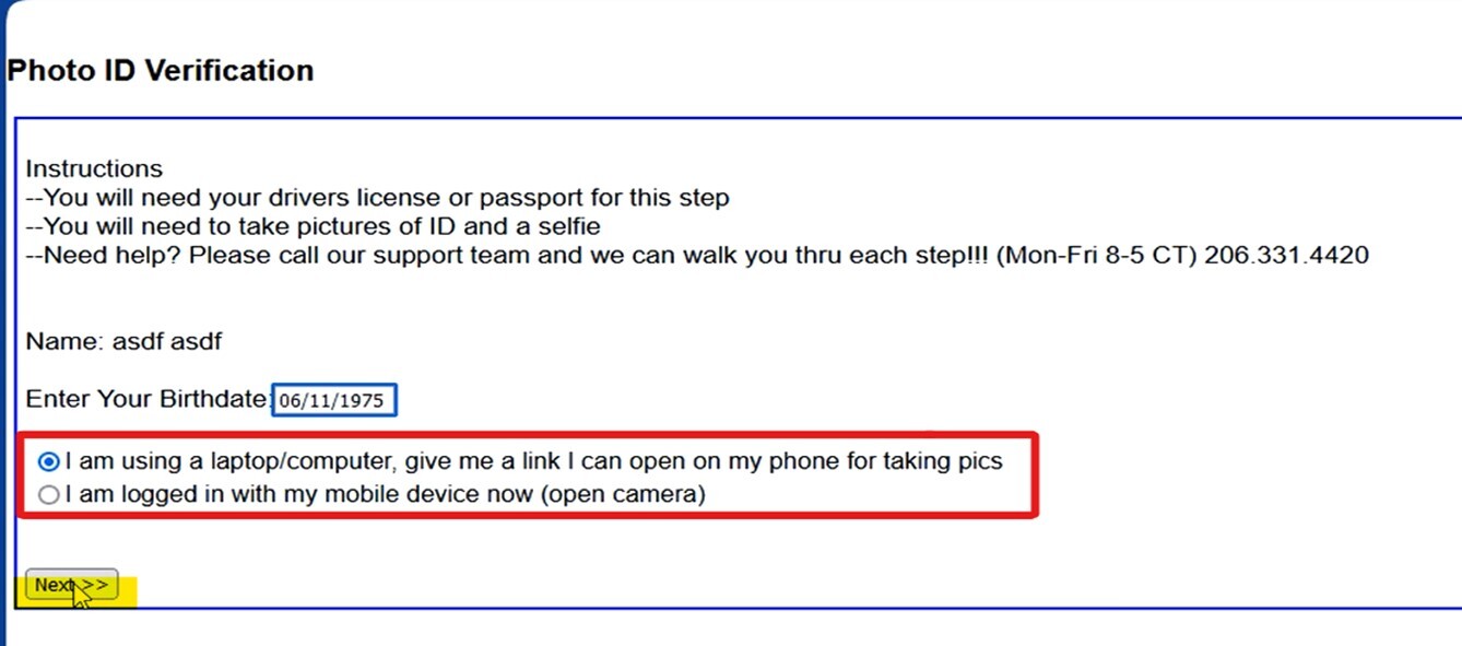 Photo ID Verification Terms