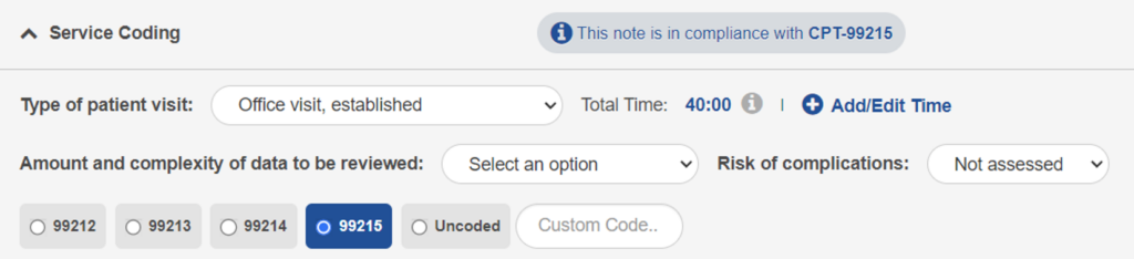Time-Based Assign E/M